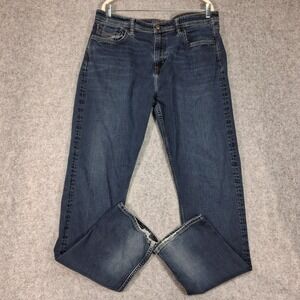 Revtown Jeans Mens 38x34 Blue Sharp Denim Stretch Straight Leg Pants